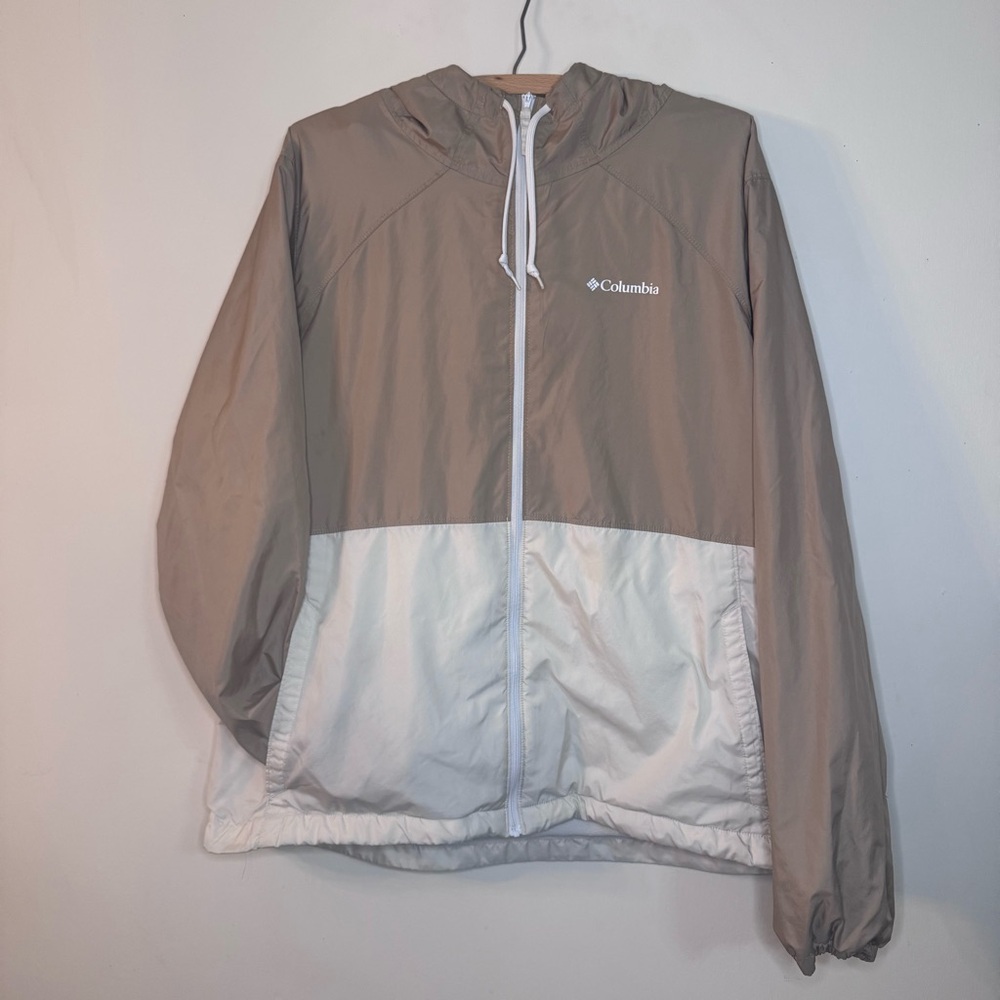 Columbia Women’s Lined Windbreaker - Ancient Fossil/Creme XL